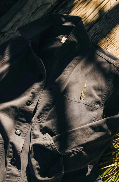 The Ojai Jacket in Organic Charcoal Foundation Twill