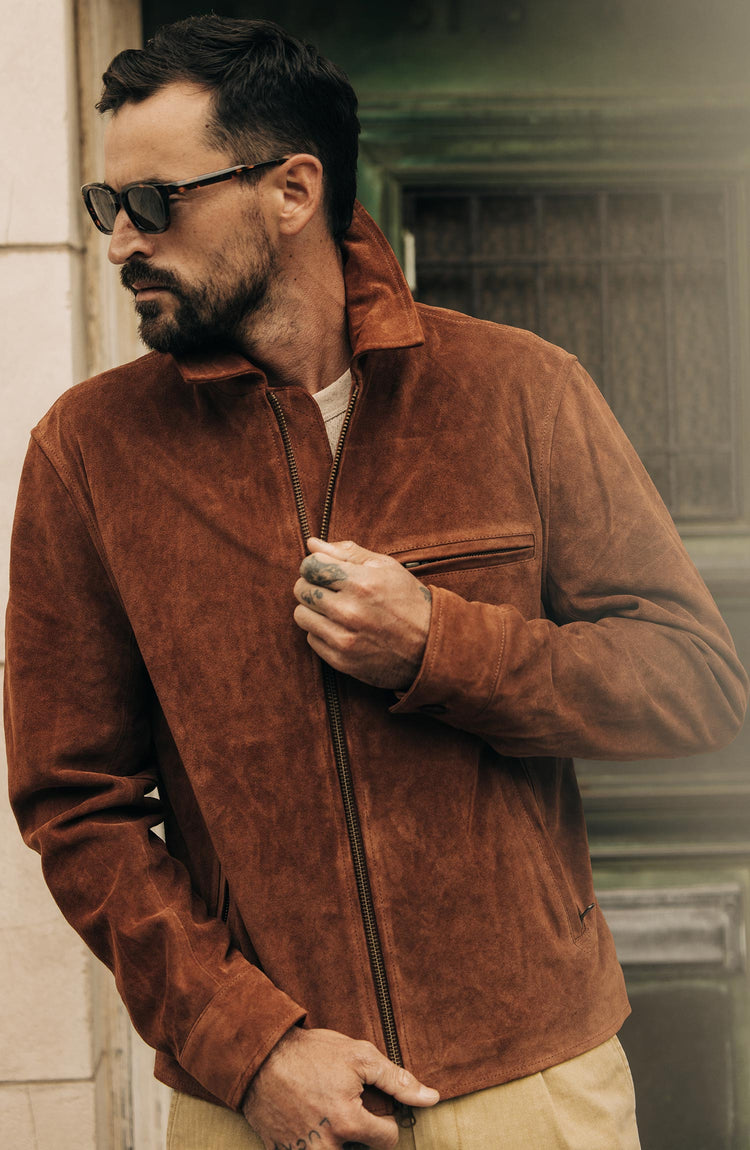 The Wyatt Jacket in Chocolate Suede