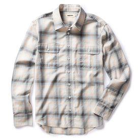 flatlay of The Craftsman Shirt in Sky Shadow Plaid