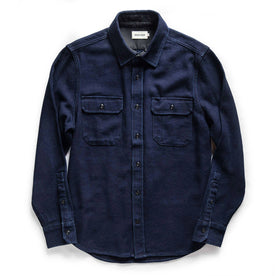 flatlay of The Division Shirt in Indigo Twill from Taylor Stitch, 