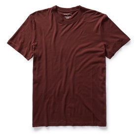 flatlay of The Cotton Hemp Tee in Black Cherry