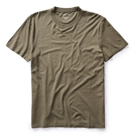 flatlay of The Cotton Hemp Tee in Olive