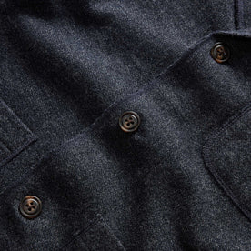 The Ridgewood Cardigan in Navy Birdseye Wool: Alternate Image 8