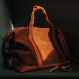 The Weekender Duffle in Chocolate Roughout: Alternate Image 2